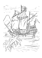 A coloring page of peter pan